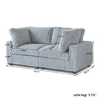 Canapés modulaires sectionnels 78.74, canapé-lit profond et moelleux avec housses amovibles