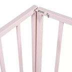 Okak Lit en métal pour enfant jumeau/double/grand, cadre de lit avec clôture surélevée et porte verrouillable, lit pour enfant pour chambre d'enfant et salle de jeux