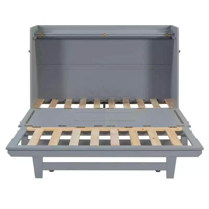 Lit escamotable Queen Size Whisen Modern Design, repliable en armoire avec pieds en fer