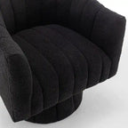 Fauteuil rond pivotant SEYNAR Modern Glam en velours
