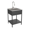 Transolid EWS-2422S Évier de buanderie et support de lavage en acier inoxydable de 24 po L x 22 po P x 35 po H - 24 po x 22 po