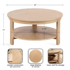 Table basse ronde en MDF Foxford Kate and Laurel