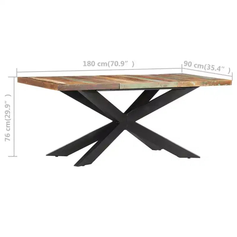 vidaXL Table de salle à manger - Bois de récupération massif