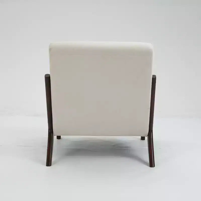 Fauteuil rembourré avec accoudoirs incurvés, fauteuil d'appoint en tissu moderne du milieu du siècle pour chambre, appartement, studio, bureau, salle d'attente, salon