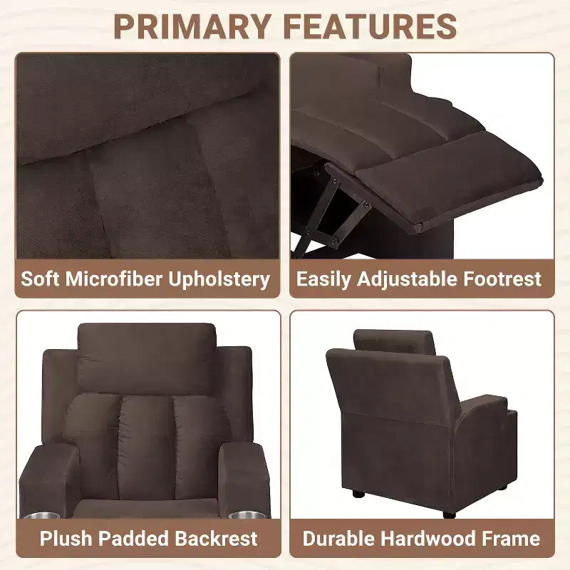 Fauteuil inclinable pour enfants Home Imports Emporium, fauteuil inclinable en peluche pour les tout-petes de 15 ans, fauteuil rembourré confortable pour chambre d'enfant ou chambre à coucher
