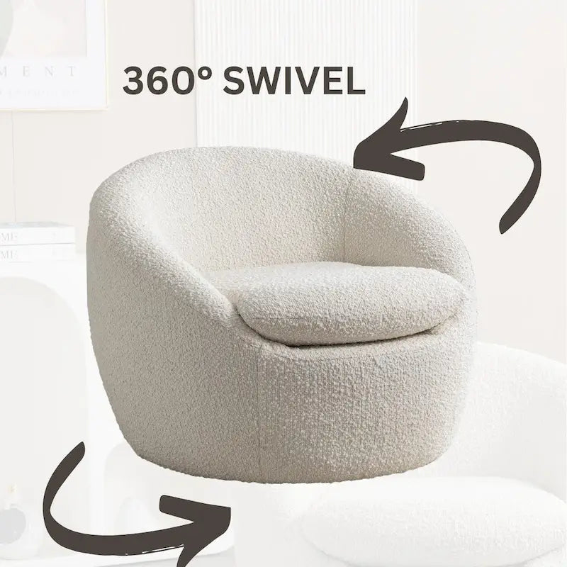 Fauteuil club moderne pivotant Winnie de Roundhill Furniture