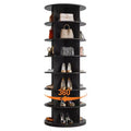 Tour de rangement pour chaussures rotative à 7 niveaux, organisateur de chaussures sur pied, présentoir à chaussures vertical rotatif à 360°, support de rangement rond pour chaussures