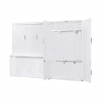 Lit escamotable Queen Size Whisen Modern Design, se pliant dans une armoire avec penderie