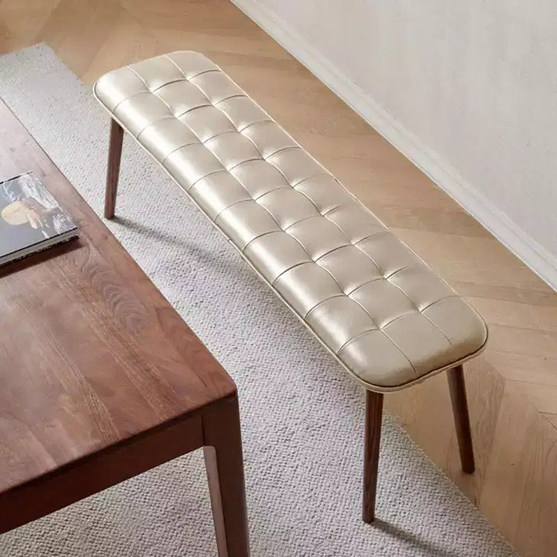 Chaise de salle à manger banc en bois massif Okak, chaises de cuisine rustiques en bois, banc de salle à manger simple et naturel pour salon et cuisine