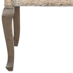 Chaise de salle à manger en rotin tressé avec accoudoirs, lot de 2