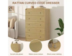 Commode haute en rotin de 79 cm, commode à 5 tiroirs pour chambre à coucher, commodes et chiffonniers, commode moderne pour chambre à coucher, salon, couloir