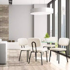 Okak Chaise de salle à manger capitonnée en similicuir avec cadre en métal, lot de 2 chaises d'appoint pour salle à manger, cuisine