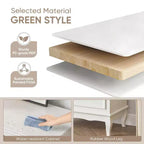 Commode Heynemo à 3 tiroirs pour chambre à coucher, grande commode avec glissières à roulement à billes, table de chevet/cabinet de rangement en bois moderne pour salon
