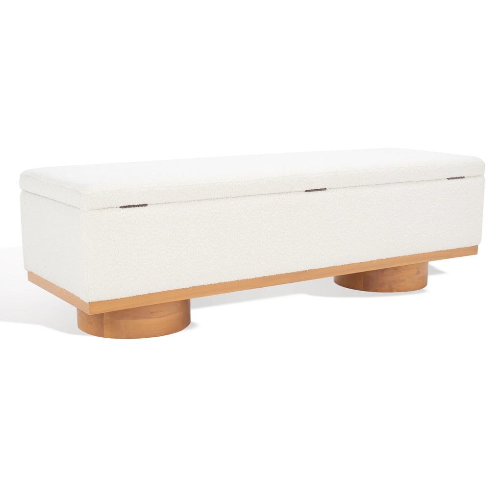 Banc de rangement Sunneva Boucle SAFAVIEH Couture - 61 po L x 20 po P x 19 po H - 61Lx20Px19H