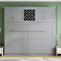 Lit escamotable moderne Queen Luxystar avec 2 armoires pour salon ou appartement