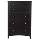 Commode Okak Modern à 5 tiroirs, en contreplaqué et placage de pin, mobilier de chambre pour salon, entrée, couloir