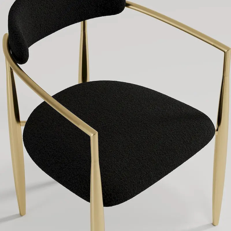 Ensemble de salle à manger extensible moderne et minimaliste 9 pièces 94.48 avec plateau en pierre frittée et double piédestal, avec 8 chaises en tissu