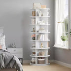 Tour de rangement pour chaussures rotative à 7 niveaux, organisateur de chaussures sur pied, présentoir à chaussures vertical rotatif à 360°, support de rangement rond pour chaussures