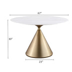 Ensemble de table et de chaises de salle à manger rondes Morden Fort Modern Luxury 5 pièces