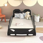 Lit Plateforme Jumeau Whisen au Design Cool en Forme de Voiture de Course avec Roues