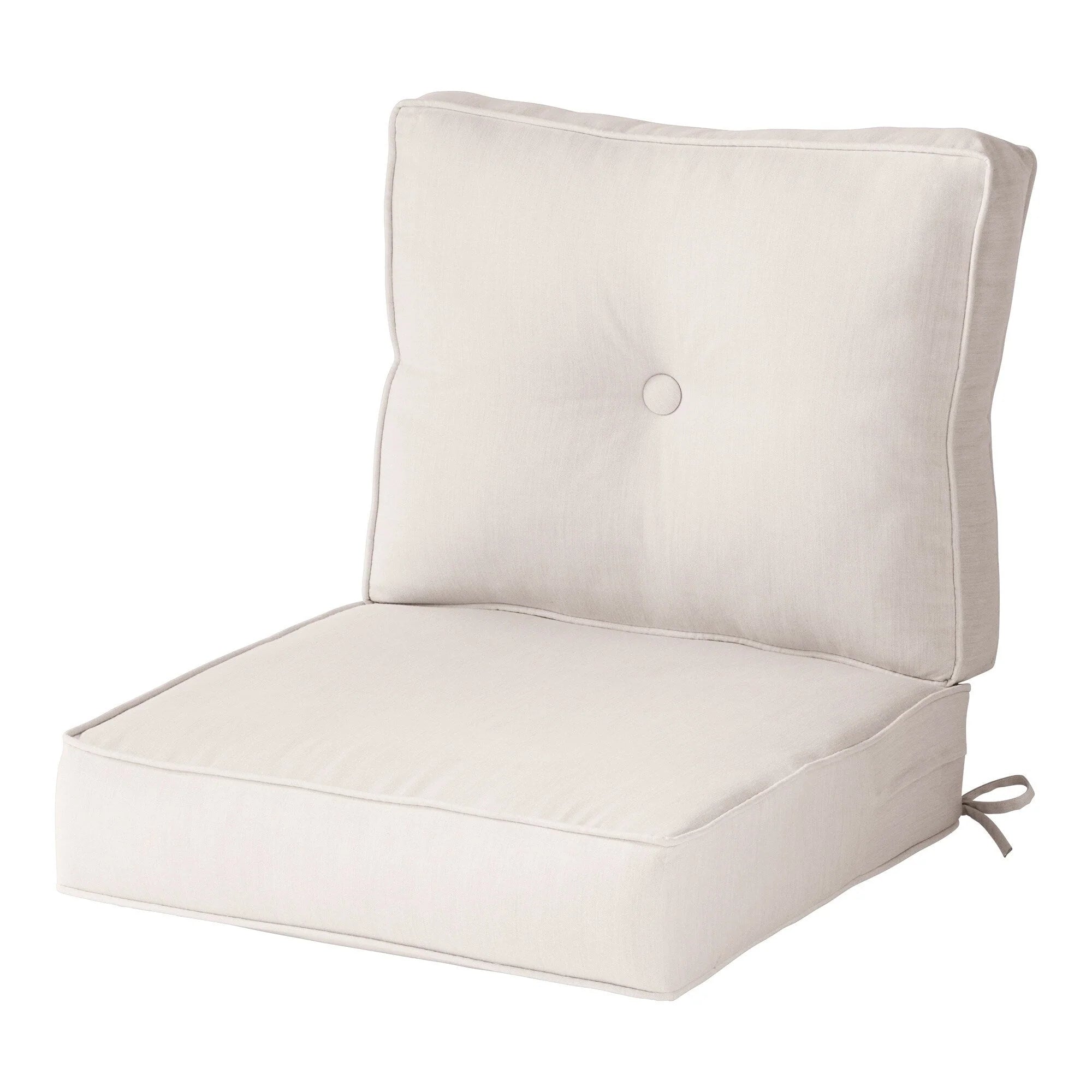 Ensemble de deux coussins d'extérieur haut de gamme Sunbrella pour assise profonde