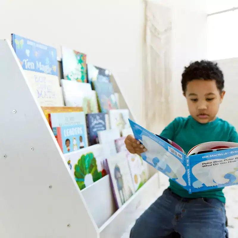 ECR4Kids Étagère à Livres et de Présentation en Bois, Simple Face, Montessori