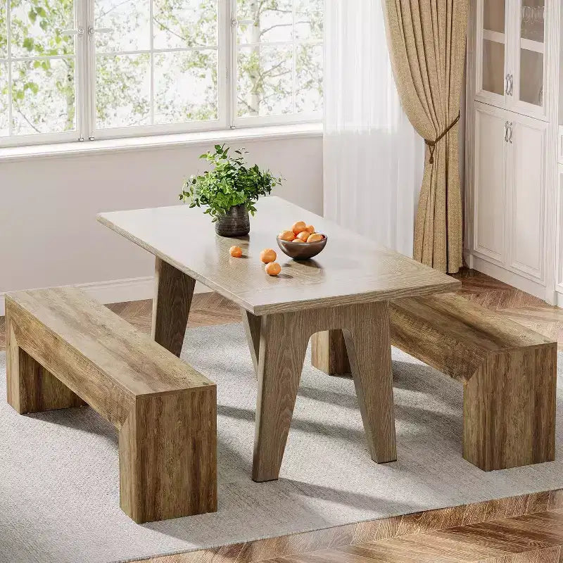 Banc d'entrée en bois Lantine47'', banc d'entrée de style ferme avec rangement pour salon, chambre à coucher, couloir, assemblage facile, brun chêne