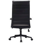 Chaise de bureau moderne haute avec dossier haut, en similicuir PU, pivotante, inclinable, réglable, avec coussin, modèle de designer, pour dirigeant