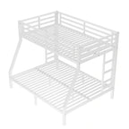 Lit superposé double en métal pour adolescents et adultes, gain de place, réduction du bruit, pas besoin de sommier, blanc