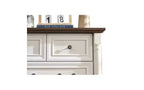 JVNOXK Commode à cinq tiroirs en bois de style rustique de 31 pouces avec base, armoire de rangement pour chambre ou salon, élégante, robuste, durable, noyer