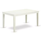HomeStock Belmont Ensemble repas 5 pièces pour 6 - Table de salle à manger, 2 chaises et 2 bancs en lin blanc