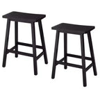 Tabouret de comptoir en bois massif (Lot de 2)