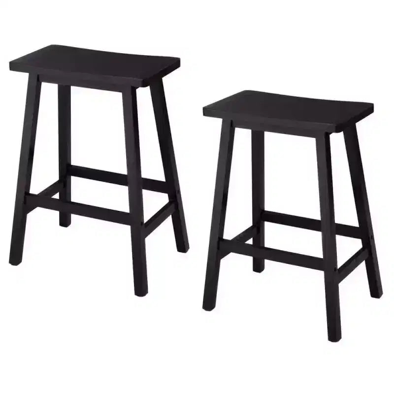 Tabouret de comptoir en bois massif (Lot de 2)