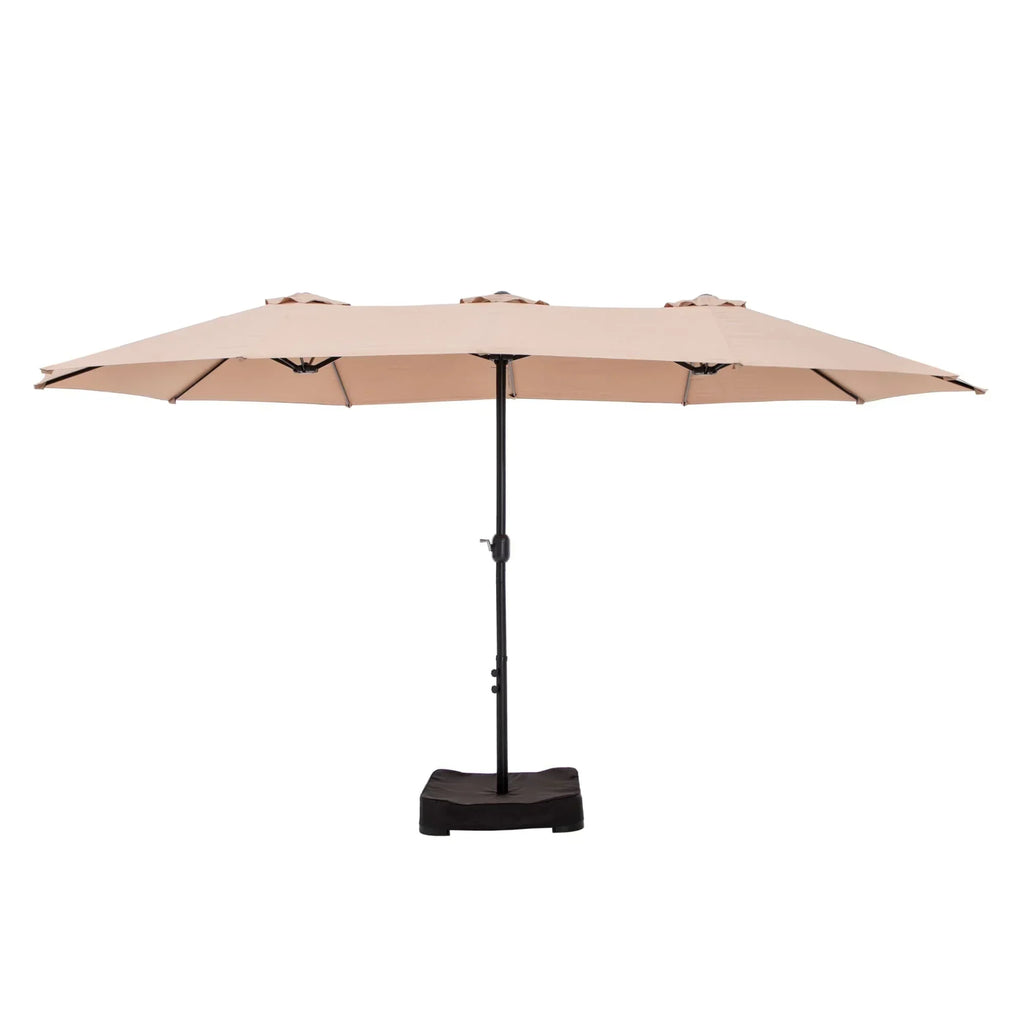MAISON ARTS Grand Parasol Double Face de 4,5 m avec Base Incluse pour Patio