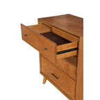 Commode basse 3 tiroirs en bois, milieu de siècle