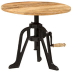 vidaXL Table d'appoint Table basse ronde Bout de canapé Bois massif et fonte