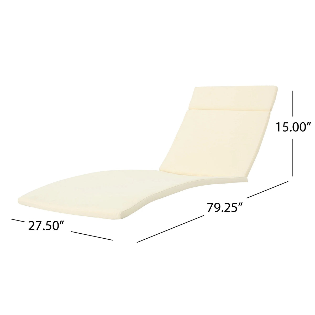 Ensemble de coussins d'extérieur Salem pour chaise longue - Coussins uniquement (lot de 2) par Christopher Knight Home - 79,25L x 27,50W x 1,50H