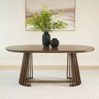 Table à manger rectangulaire 72 Lido Plank+Beam, table de cuisine minimaliste en bois massif pour 6 personnes