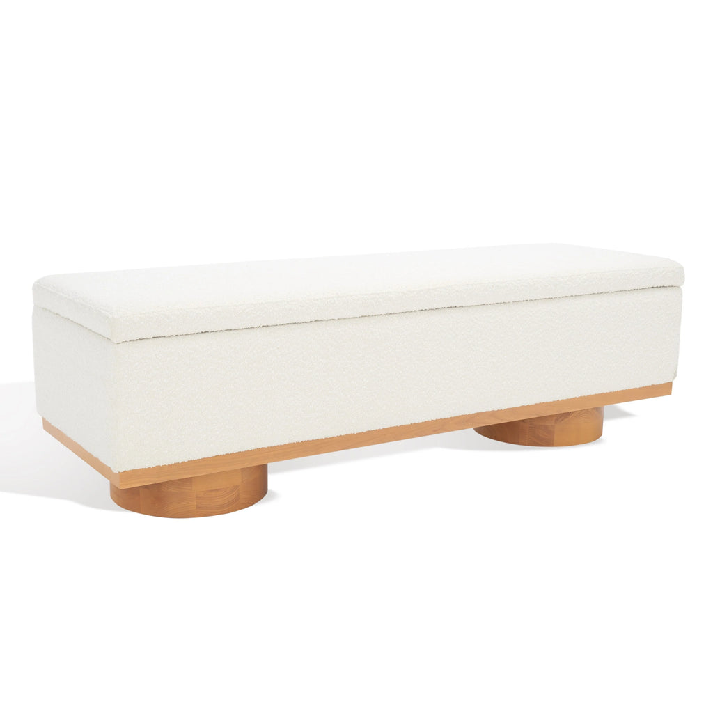 Banc de rangement Sunneva Boucle SAFAVIEH Couture - 61 po L x 20 po P x 19 po H - 61Lx20Px19H