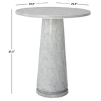 Table d'appoint ronde haute en marbre SAFAVIEH Couture Ghicu - 56 cm L x 53 cm P x 61 cm H - 21Wx21Dx24H