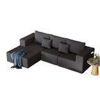 Canapé modulaire d'angle en velours côtelé 108.3 avec méridienne