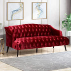 Canapé Adelia en velours capitonné style moderne glamour de Christopher Knight Home