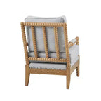 Fauteuil d'appoint Okak avec revêtement confortable, coussin amovible, cadre en bois massif, fauteuil de lecture classique et élégant pour salon, salle d'attente