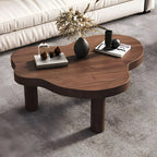 Table basse en pin naturel en forme de nuage à 3 pieds