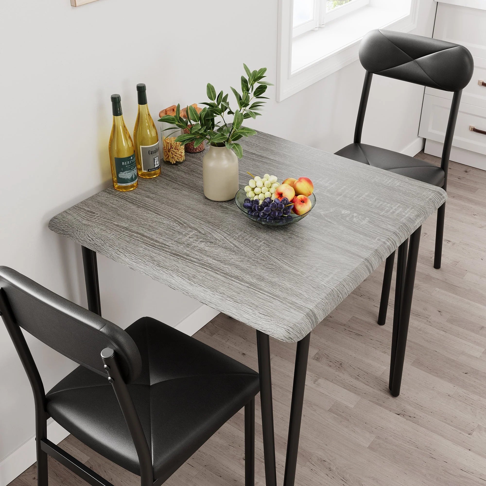 Ensemble table de cuisine et chaises pour salle à manger - 3 pièces