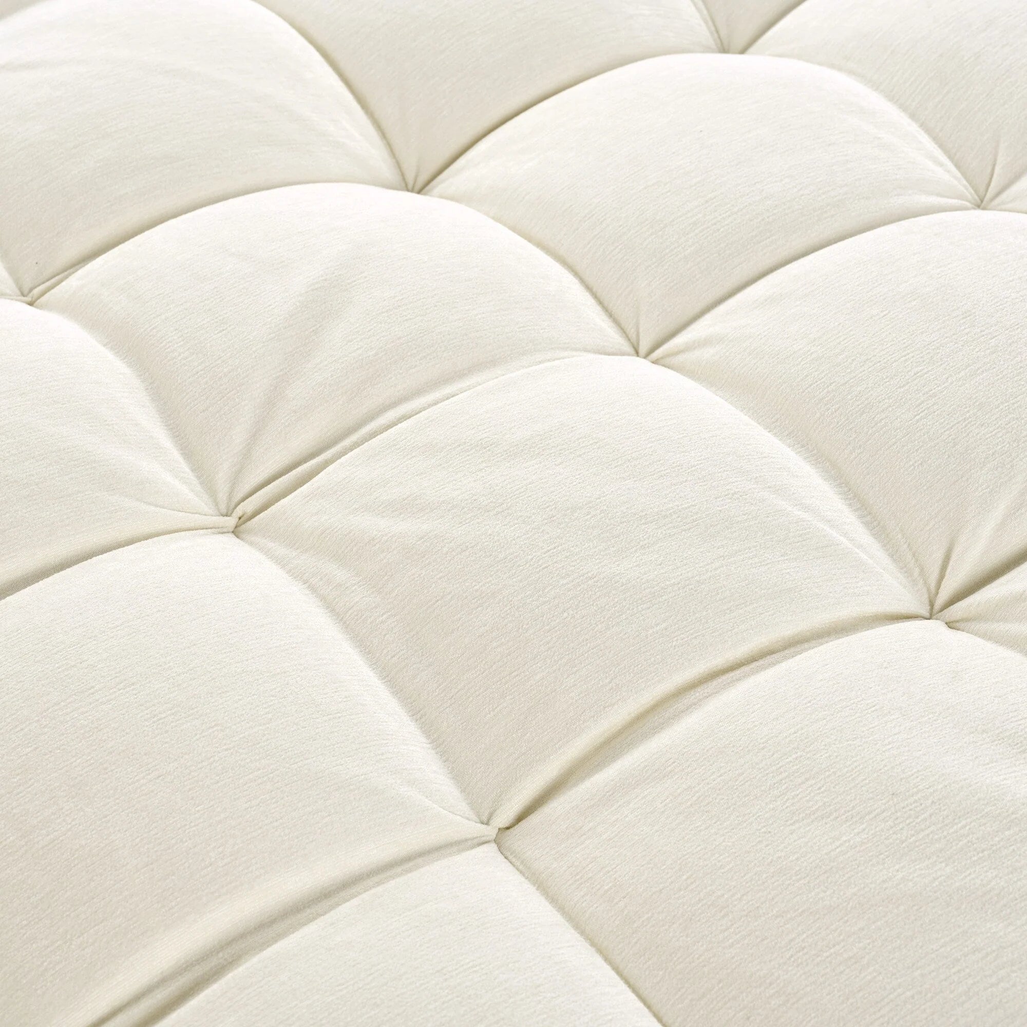 Canapé-lit Chenille avec dossier touffeté et 2 oreillers détachables pour le salon