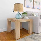 Table d'angle carrée moderne en bois massif, table d'appoint 32 pour salon, table de chevet