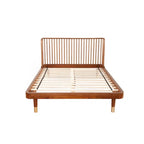 Lit plateforme en bois Belham de Alpine Furniture en Noyer foncé (Brun)