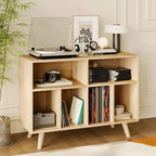 Meuble support pour tourne-disque COZONY avec rangement vinyles, étagère décorative de 39,5 po pour platine vinyle, pouvant contenir jusqu'à 350 albums, pour salon