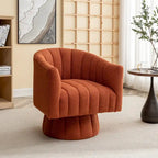 Fauteuil rond pivotant SEYNAR Modern Glam en velours